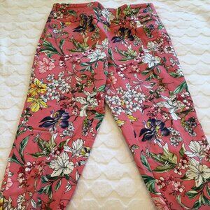 Women's floral capri pants, sz 6p